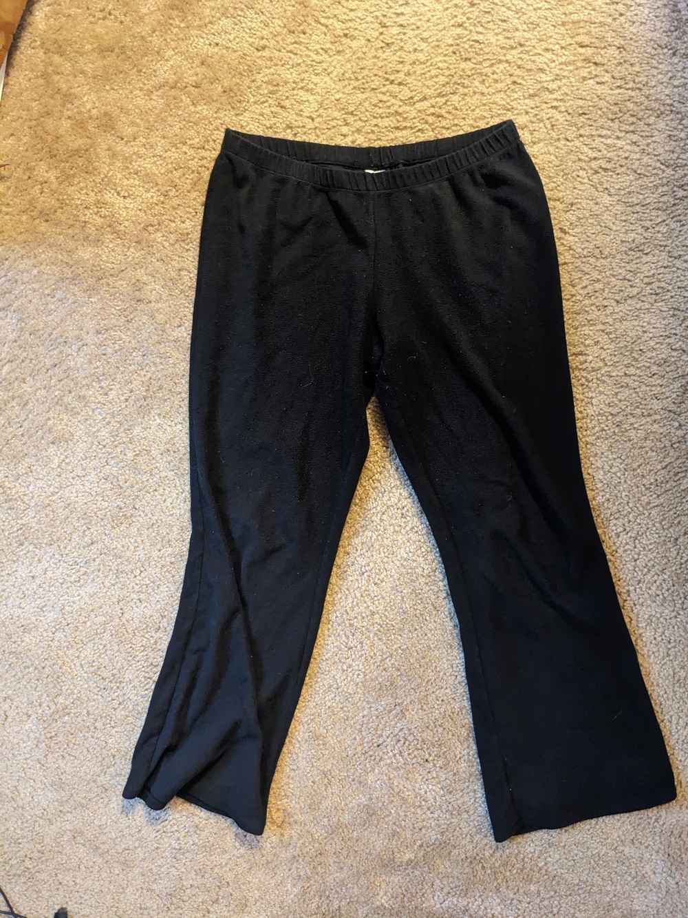 Women's Black Stretch Knit Flared Lounge Pants Size M